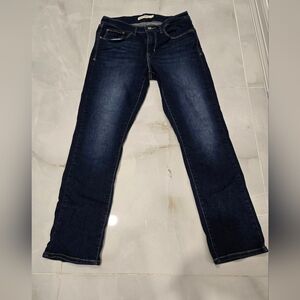 Women's Levis Classic Mid Rise Skinny Dark Blue Jeans Size 10